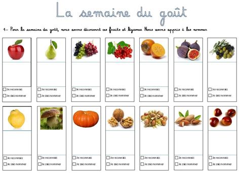 Voici une série de fiche pour travailler les fruits et légumes de l