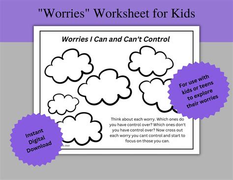 My Worries Worksheet Emotions Worksheet Printable Kids And Teens