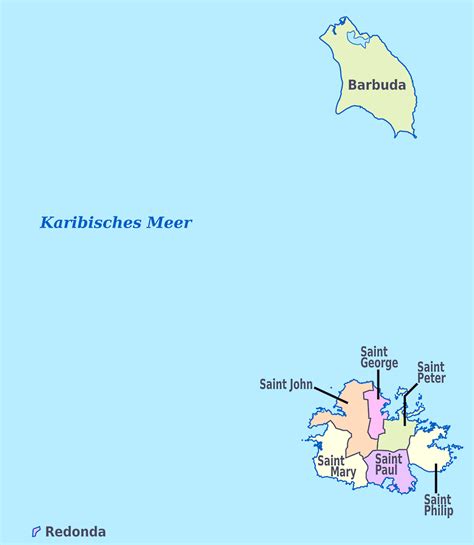 karte von antigua und barbuda antigua und barbuda karte