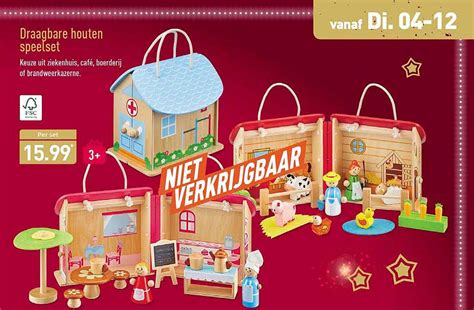 Draagbare Houten Speelset Aanbieding Bij ALDI 1Folders Nl