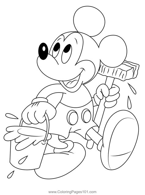 Mickey Mouse Color Coloring Page for Kids - Free Mickey Mouse Printable ...