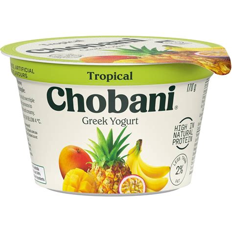 Chobani Tropical Greek Yoghurt Pot 170g Woolworths