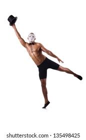 Naked Muscular Mime Isolated On White Stock Photo 135498425 Shutterstock