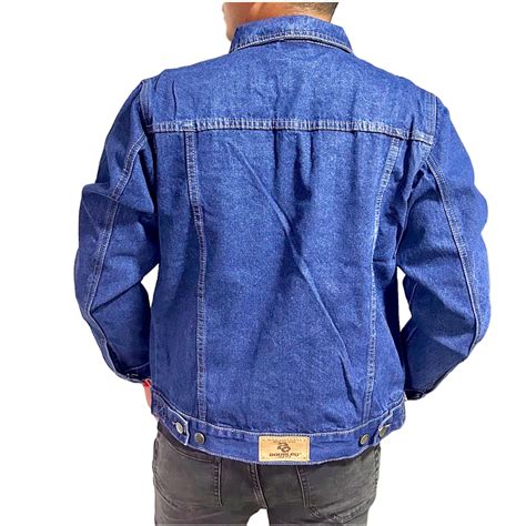 Ripley CHAQUETA JEANS MEZCLILLA AZUL CLASICO HOMBRE