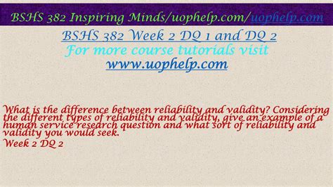 PPT BSHS 382 Inspiring Minds Uophelp PowerPoint Presentation