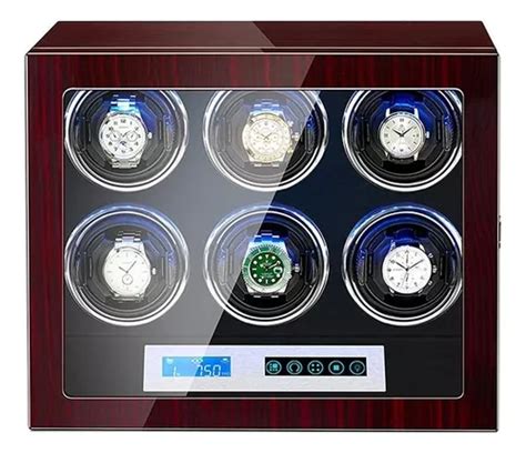 Caja Enrolladora De Relojes Autom Tica Con Pantalla Luz Led Meses Sin