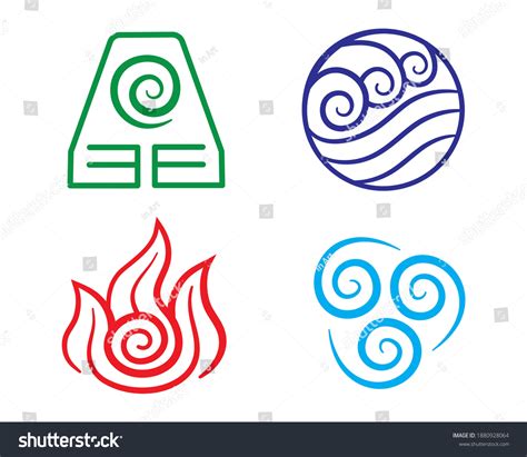 Set Avatar Symbol Collection Anime Signs Stock Vector Royalty Free