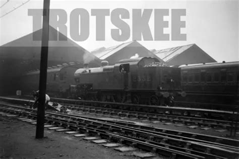 LARGER NEGATIVE LMS London Midland Scottish Steam Loco 2332 C1940s 3