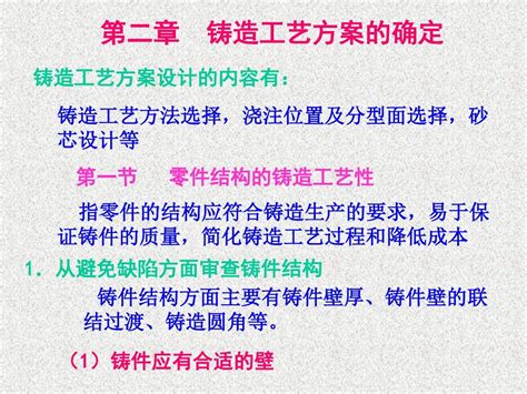 第二章 铸造工艺方案的确定word文档在线阅读与下载无忧文档