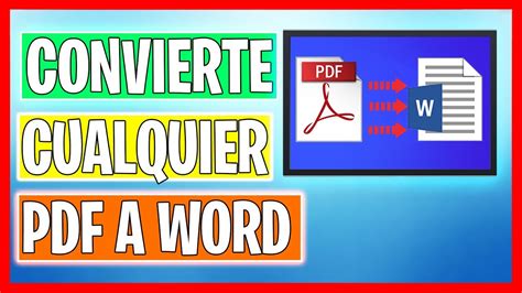 COMO TRANSFORMAR Un PDF A WORD YouTube