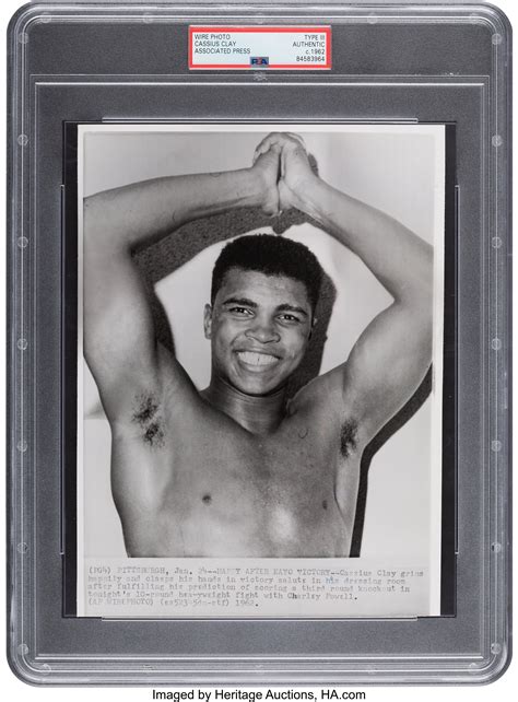 1962 Cassius Clay Muhammad Ali Vs Charley Powell Wire Lot 53407 Heritage Auctions