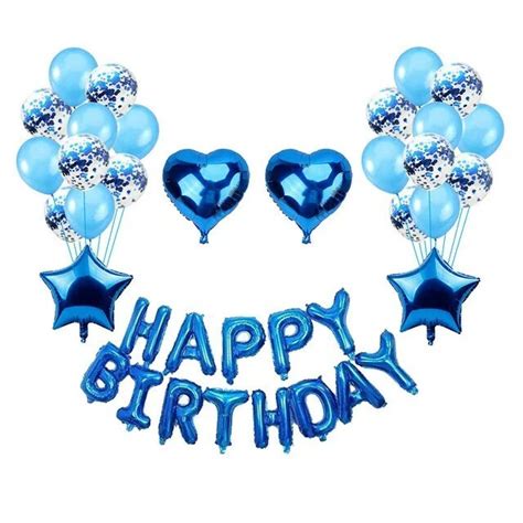 Hot Happy Birthday Decoration Multiple Color Banner Balloons Set Party ...