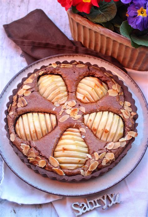 Crostata Con Frangipane Al Cioccolato E Pere Sabryyi