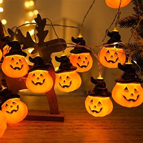 Halloween Lichterkette K Rbis Leds Warmwei K Rbis Lichter Schnur