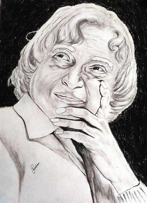 Abdul Kalam Pencil Sketch Drawing - Download Free Mock-up