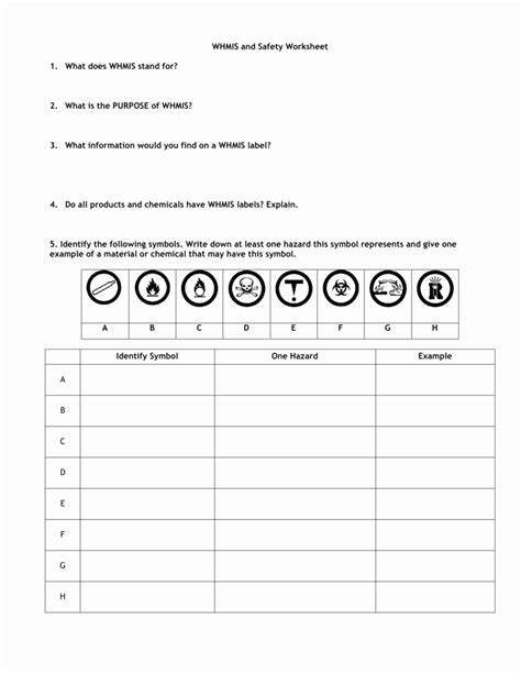 50 Lab Safety Symbols Worksheet