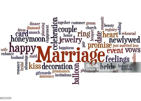 Marriage Word Cloud Concept 4 Stock Illustration Download Image Now