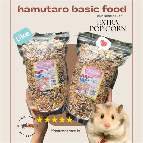 Jual Makanan Hamster Hamutaro Basic 1kg Lengkap 16 Unsur Biji Bijian