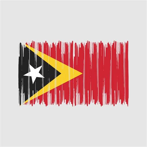 East Timor Flag Brush Strokes National Flag Vector Art At