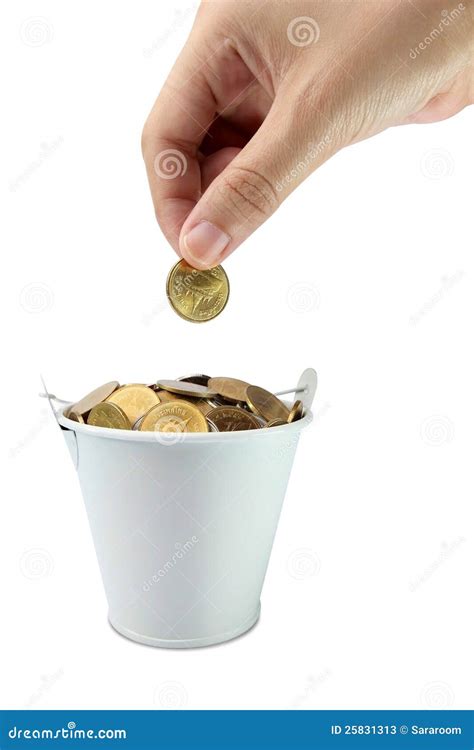 Hand holding coins stock image. Image of earn, capital - 25831313