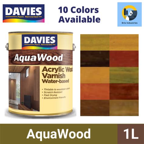 Davies Aquawood Acrylic Wood Varnish Water Based Paint Liter Gloss Or