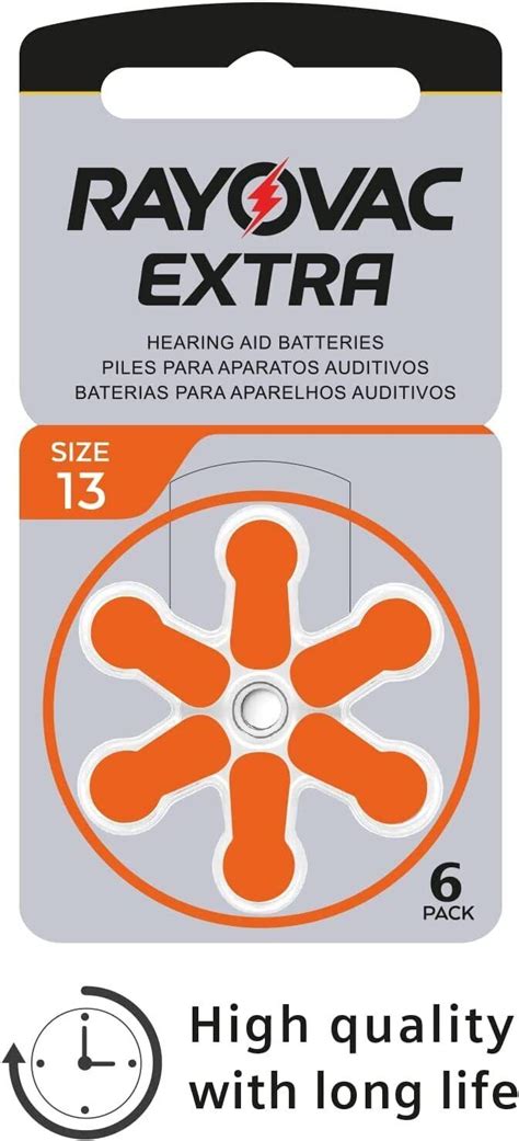 Hearing Aid Batteries Size 13 Rayvoac Pr48 Battery Orange Tab 30pcs