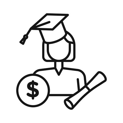 Education Scholarship Icon Black Line Art 47744897 Vector Art At Vecteezy