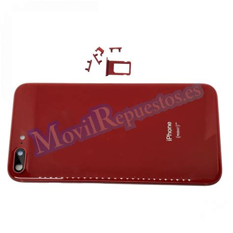 Carcasa Intermedia Con Tapa Trasera Para Iphone G Plus Rojo Sin