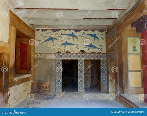 The Queen`s Megaron In The Ancient Knossos Archaeological Site On