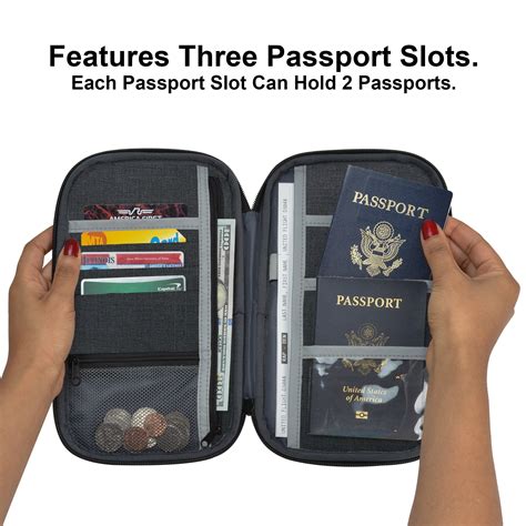 Rfid Travel Wallet Document Organizer And Passport Holder 10 X 6