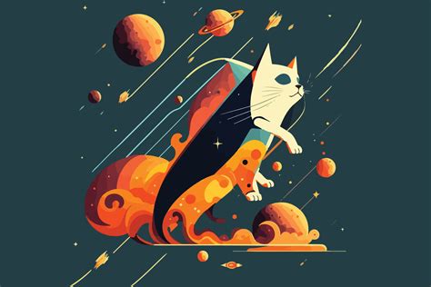 Cat Galaxy vector illustration 22329600 Vector Art at Vecteezy