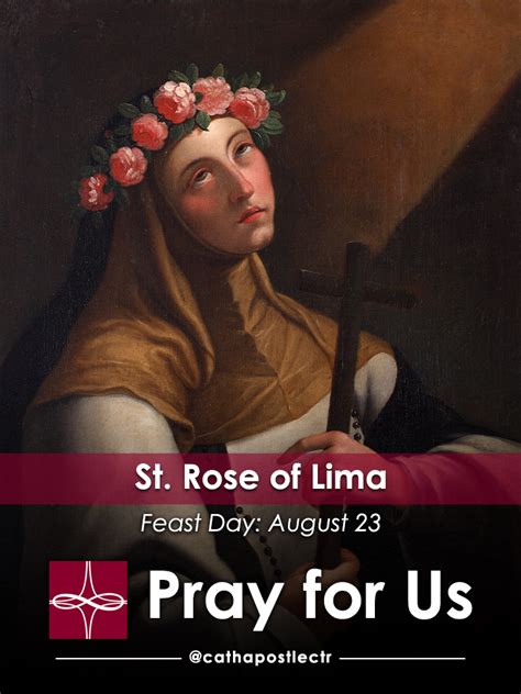 St. Rose of Lima — Catholic Apostolate Center Feast Days