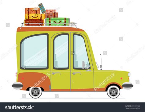 Funny Cartoon Station Wagon On White Stock Vector (Royalty Free) 411339322 | Shutterstock