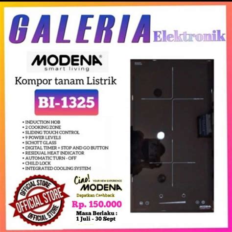 Promo Modena Kompor Listrik Tanam Induksi Bi Bi Tungku