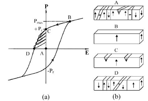 3 A Typical A Ferroelectric Hysteresis Loop With B Corresponding Download Scientific