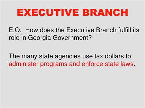 Georgias Legislative And Executivebranches Of Government Ppt Download