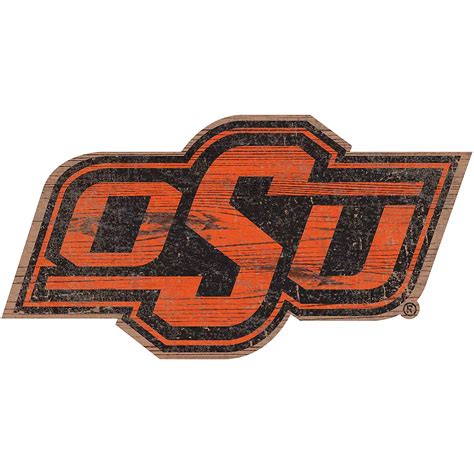 Fan Creations Oklahoma State University Distressed Logo Cutout Sign Academy