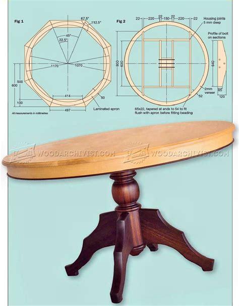 Round Dining Table Plans • Woodarchivist