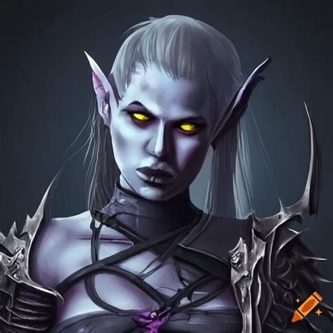 Image Of A Fierce Dark Elf Warrior With A Deadly Sword On Craiyon