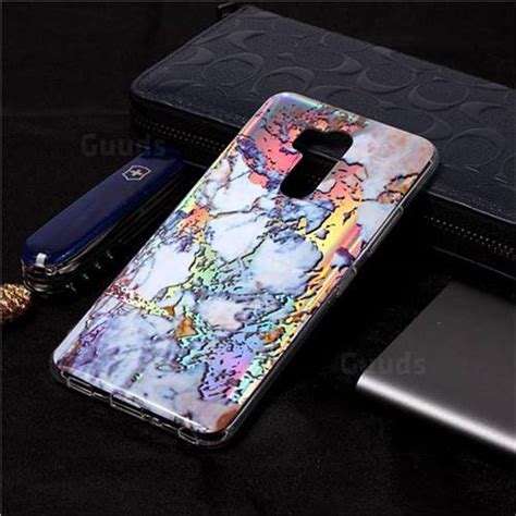 Gold Plating Marble Pattern Bright Color Laser Soft Tpu Case For Lg G