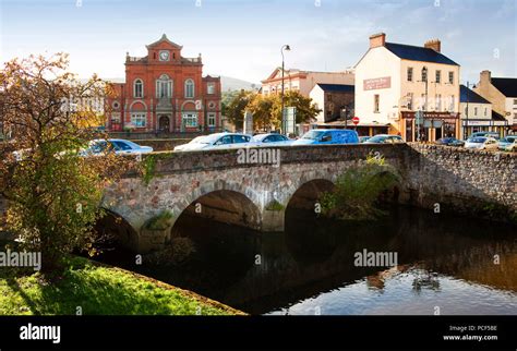 Old canal bridge and townhall of Newry Stock Photo - Alamy