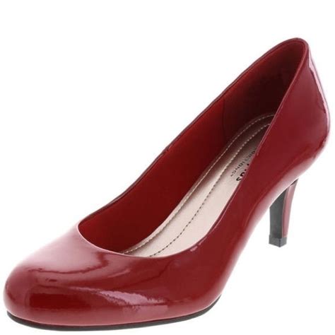 Payless Comfort Plus Round Toe Red Pumps 11w Women Shoes Heels