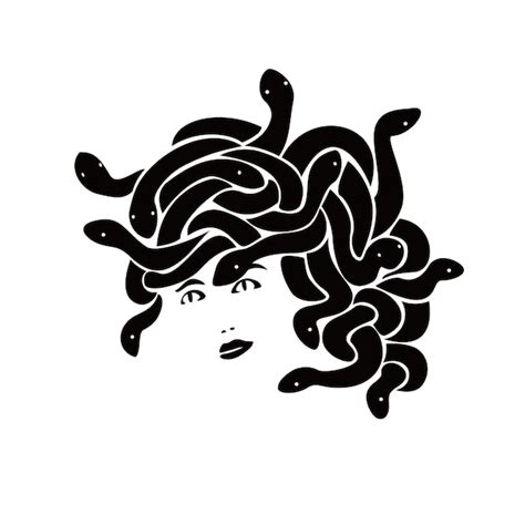 Modello Di Logo Della Testa Di Medusa Antica Mitologia Greca