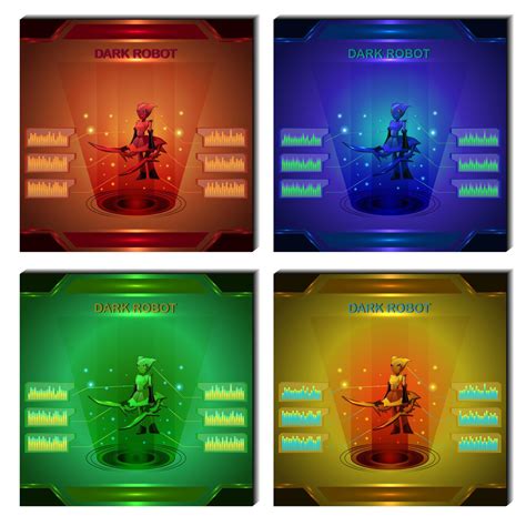 Game Character style in HUD UI GUI. Item Diagnostics Condition