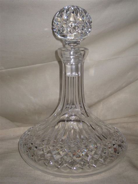 Waterford Crystal Lismore Pattern Ships Decanter W Stopper Tall