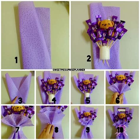 Tutorial Buat Coklat Bouquet Comel