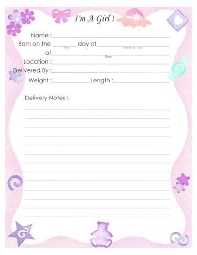 Free Printable Baby Book Page Im A Girl Baby Books Diy Baby