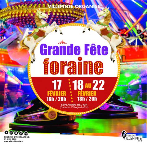 La Fête Foraine s installe à Villepinte du 18 au 23 février 2022