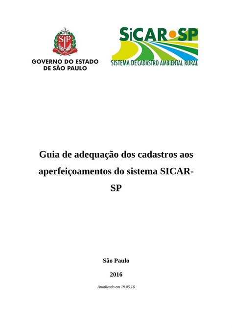 Pdf Guia De Adequa O Dos Cadastros Aos Aperfei Oamentos Do