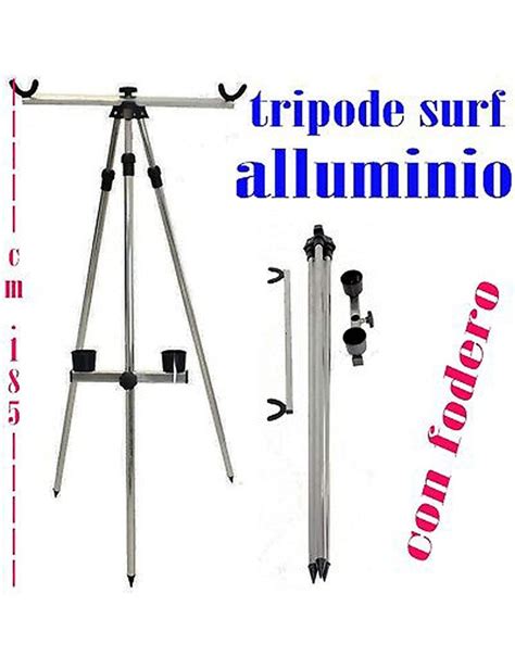 Tripode Pesca Surfcasting Cavalletto Reggi Canne